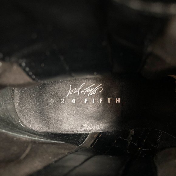 Lord & Taylor Walcott Leather Moto Biker Riding Punk Preppy Heeled Boot Booties - Picture 4 of 7